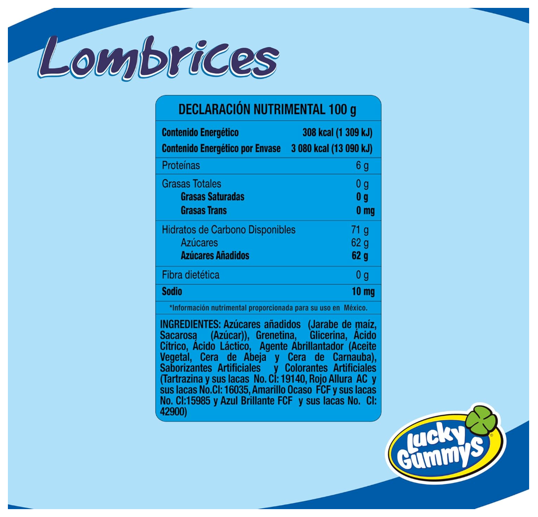 Lombrices 1 kg Lucky Gummies