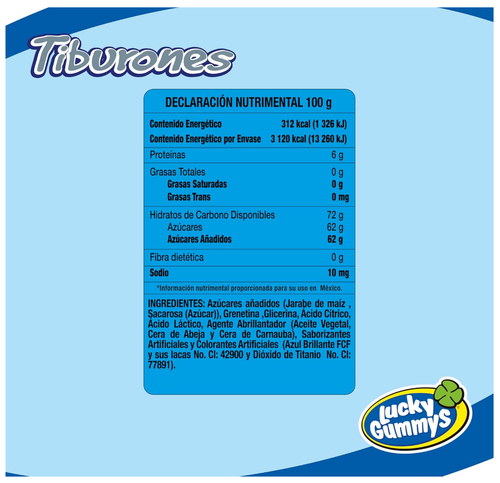 Tiburones 1 kg Lucky Gummies