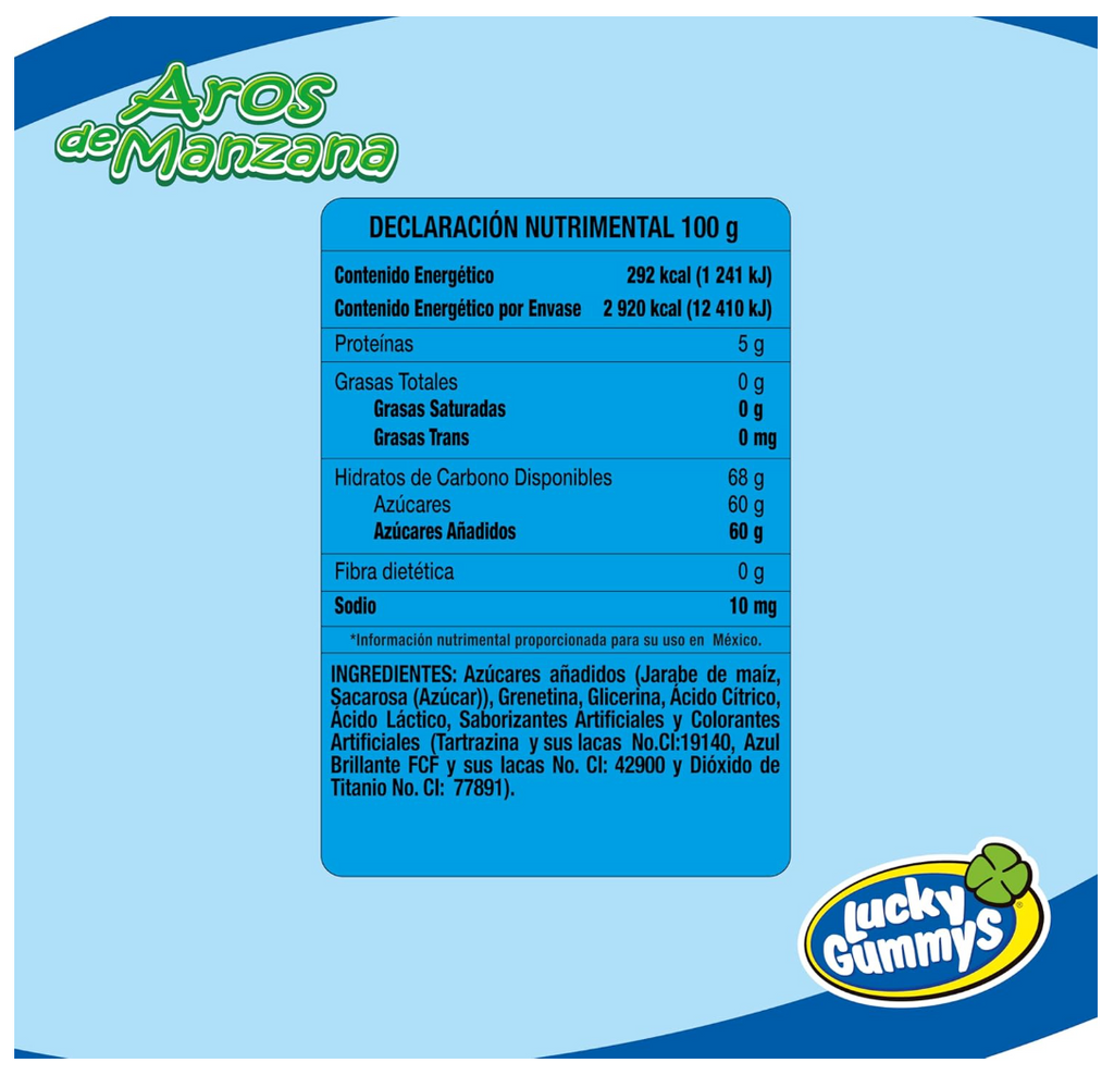 Aros de Manzana 1 kg Lucky Gummies