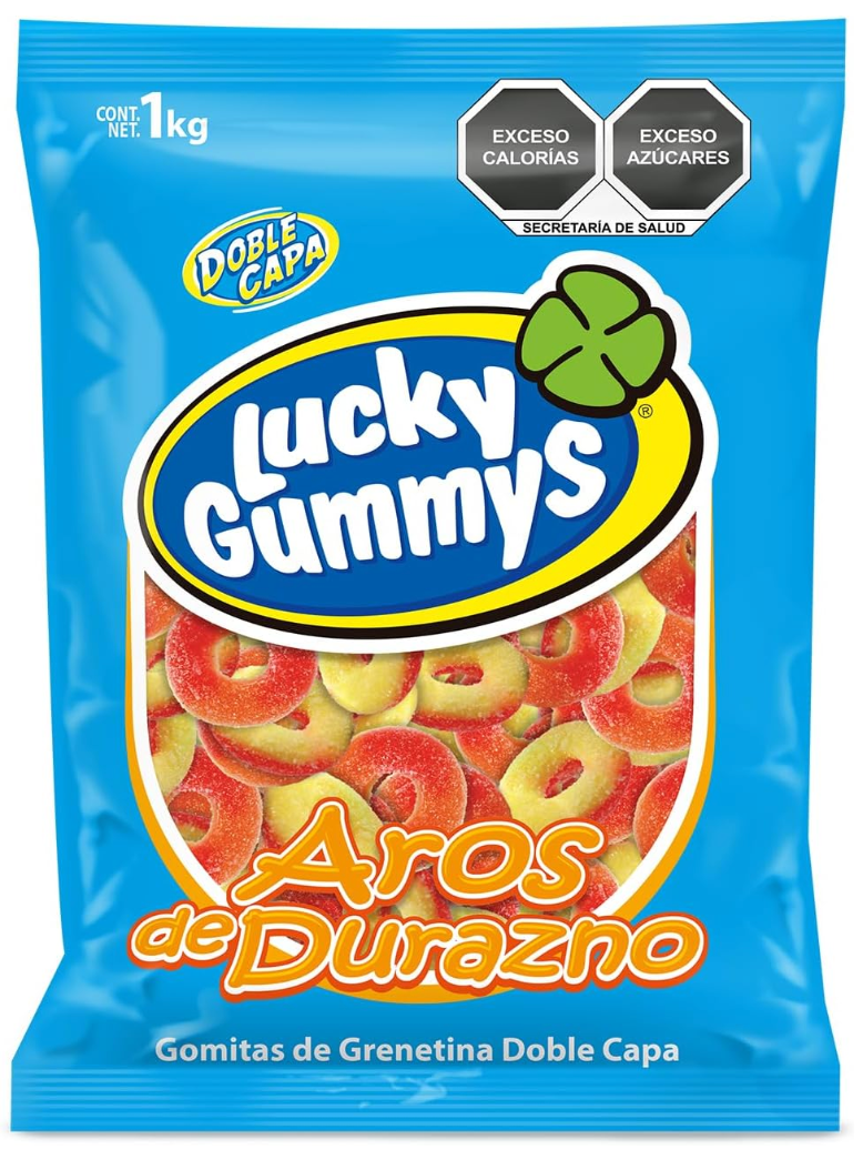 Aros de Durazno 1 kg Lucky Gummies