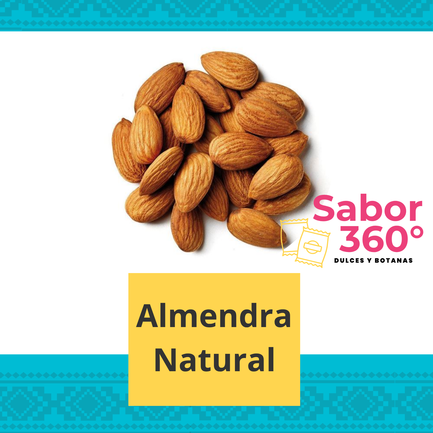 Almendra Natural 1 kg Sabor 360